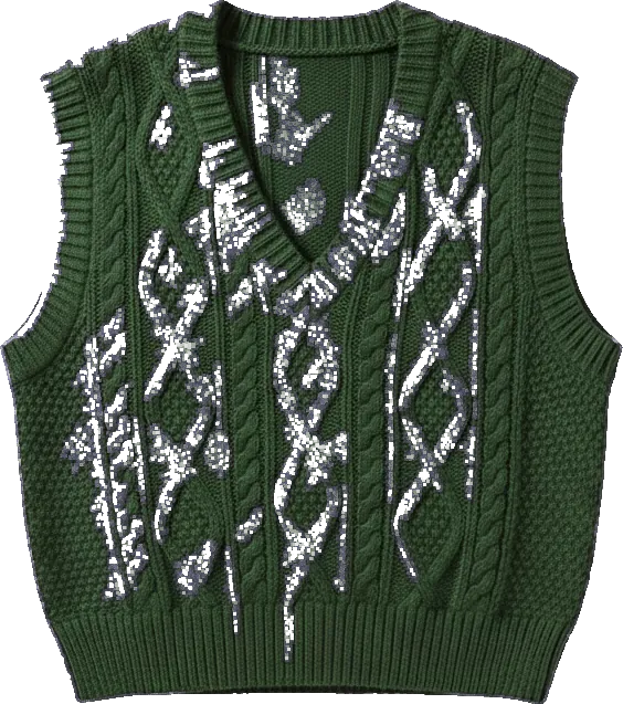 Green sweater vest